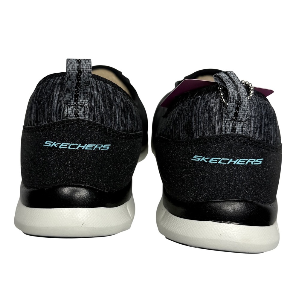 Skechers Gratis Her Stroll Sneaker Womens 10 Black Fabric Slip On Bungee Walking - Picture 6 of 9